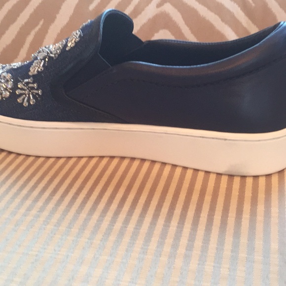 Dior Crystal Embellished Denim Flat Shoes - Picture 7 of 8